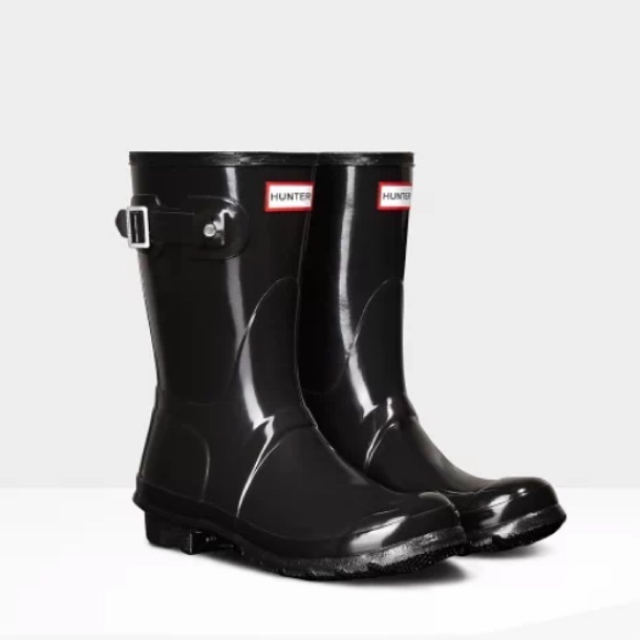 Never Worn Glossy Black Hunter Boot - Picture 1 of 8